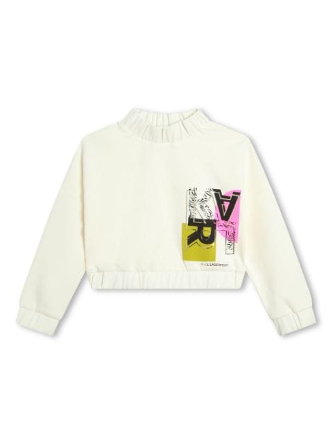 Karl Lagerfeld Kids graphic logo-print jersey sweatshirt