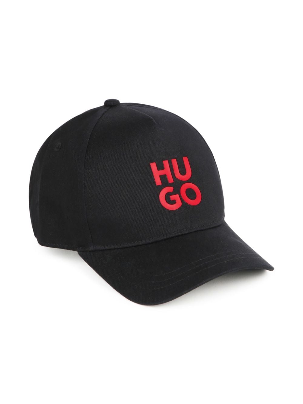 Hugo Kids' Logo-embossed Cotton Cap In Black