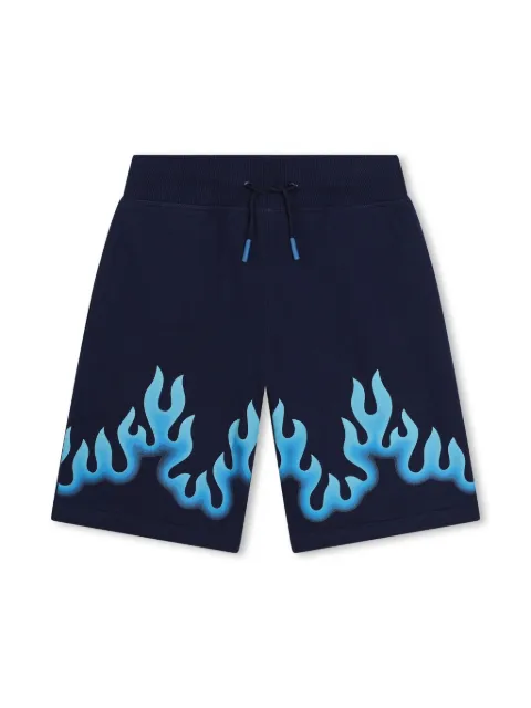 HUGO KIDS flame-print drawstring Bermuda shorts