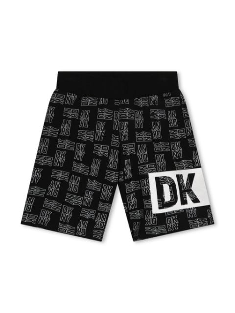 Dkny Kids short en coton à logo imprimé