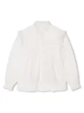 Chloé Kids eyelet-detail ruffled shirt - White