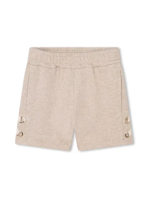 Chloé Kids logo-embroidered cotton shorts