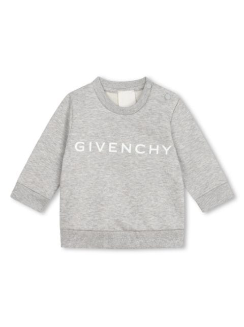 Givenchy Kids logo-print mélange-effect sweatshirt