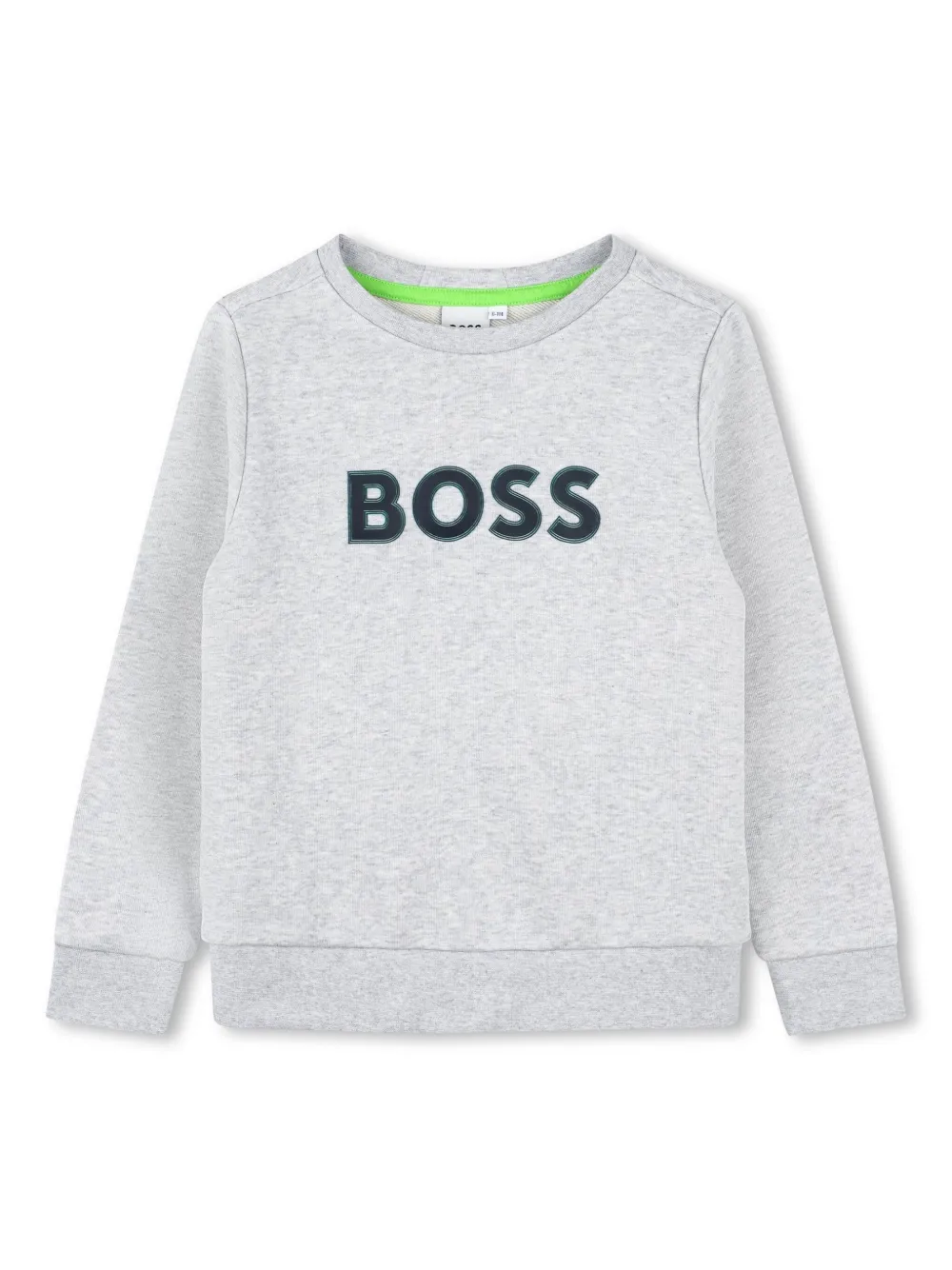 BOSS Kidswear Sweater met logoprint Grijs