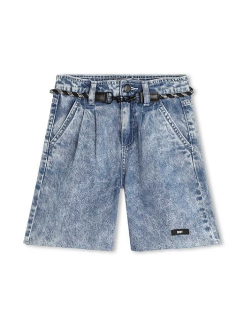 Dkny Kids shorts de mezclilla con efecto lavado