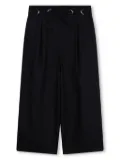 Chloé Kids pleat-detail linen trousers - Blue