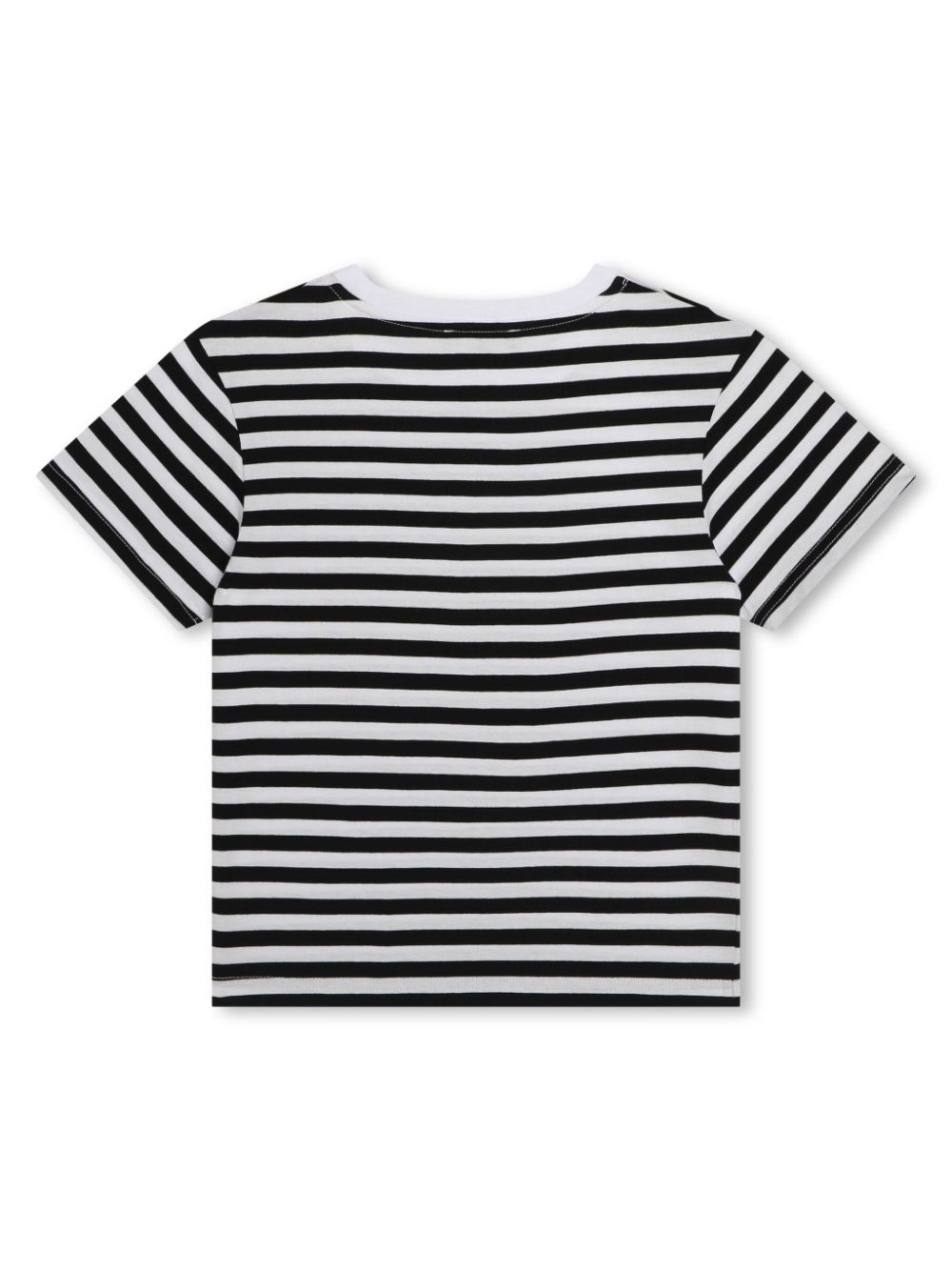 Shop Dkny Stripe-print Cotton T-shirt In White