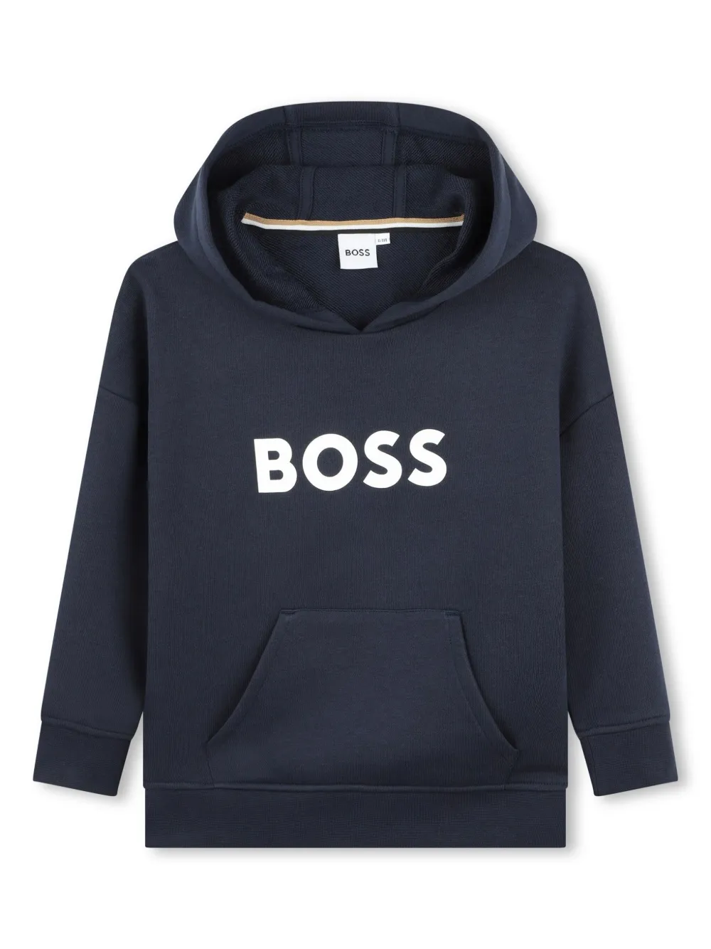 BOSS Kidswear Hoodie met logoprint Blauw