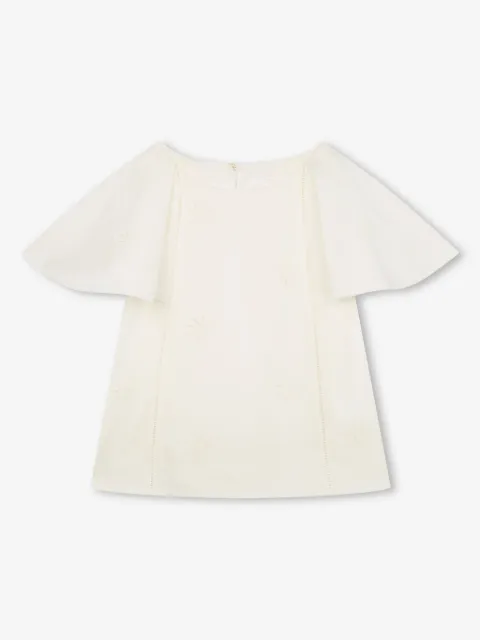 Chloé Kids broderie-anglaise organic cotton blouse