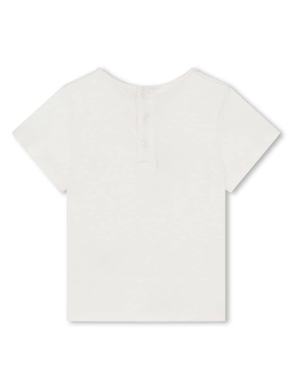 Shop Chloé Logo-print Cotton T-shirt In White