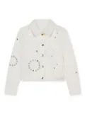 Chloé Kids eyelet-embellished denim shirt jacket - White