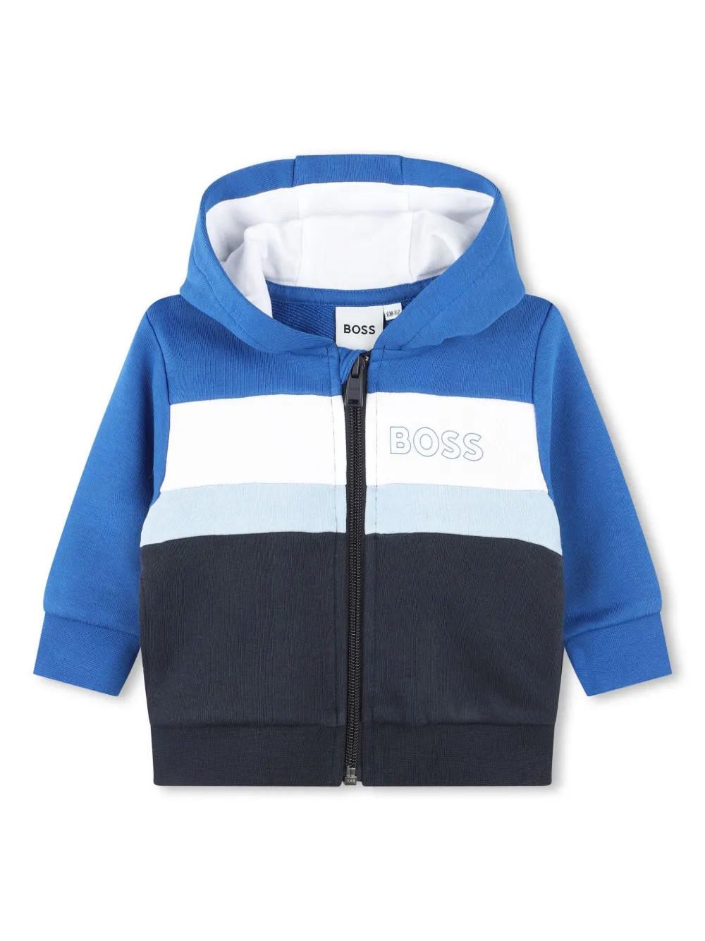 BOSS Kidswear Hoodie met colourblocking Blauw