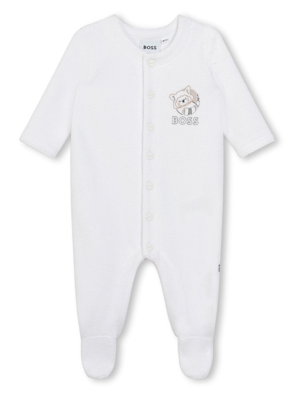 BOSS Kidswear Vier pyjama's met logoprint Wit