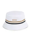 BOSS Kidswear reversible cotton twill bucket hat - Brown