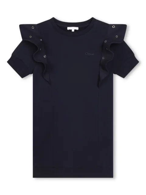 Chloé Kids eyelet-detail organic cotton dress