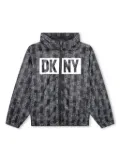 Dkny Kids logo-print hooded jacket - Black