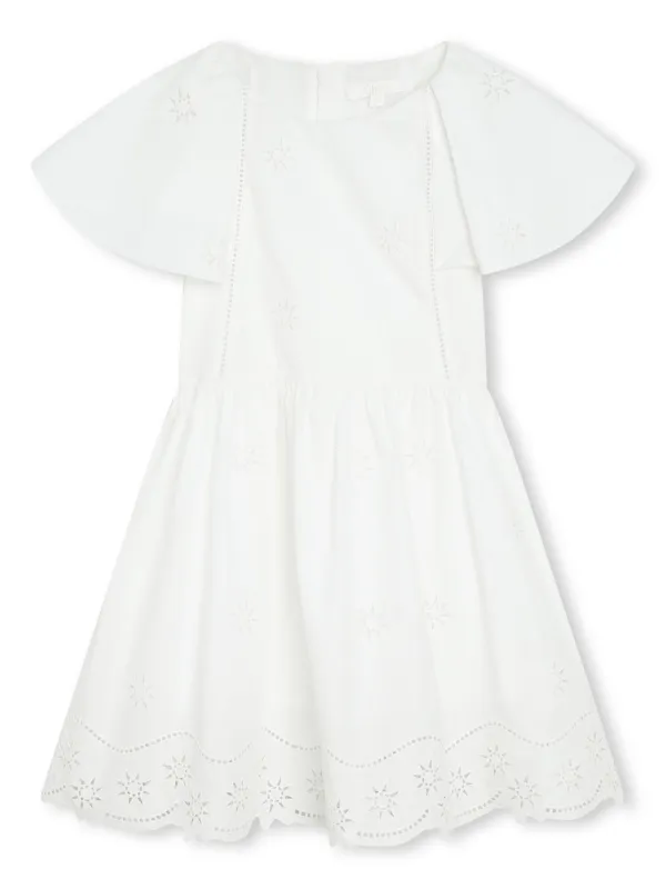 Chlo Kids embroidered-design Organic Cotton Dress | White | FARFETCH Chlo Kids embroidered-design Organic Cotton Dress | White | FARFETCH