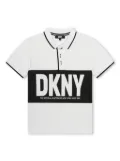 Dkny Kids colour-block polo shirt - White