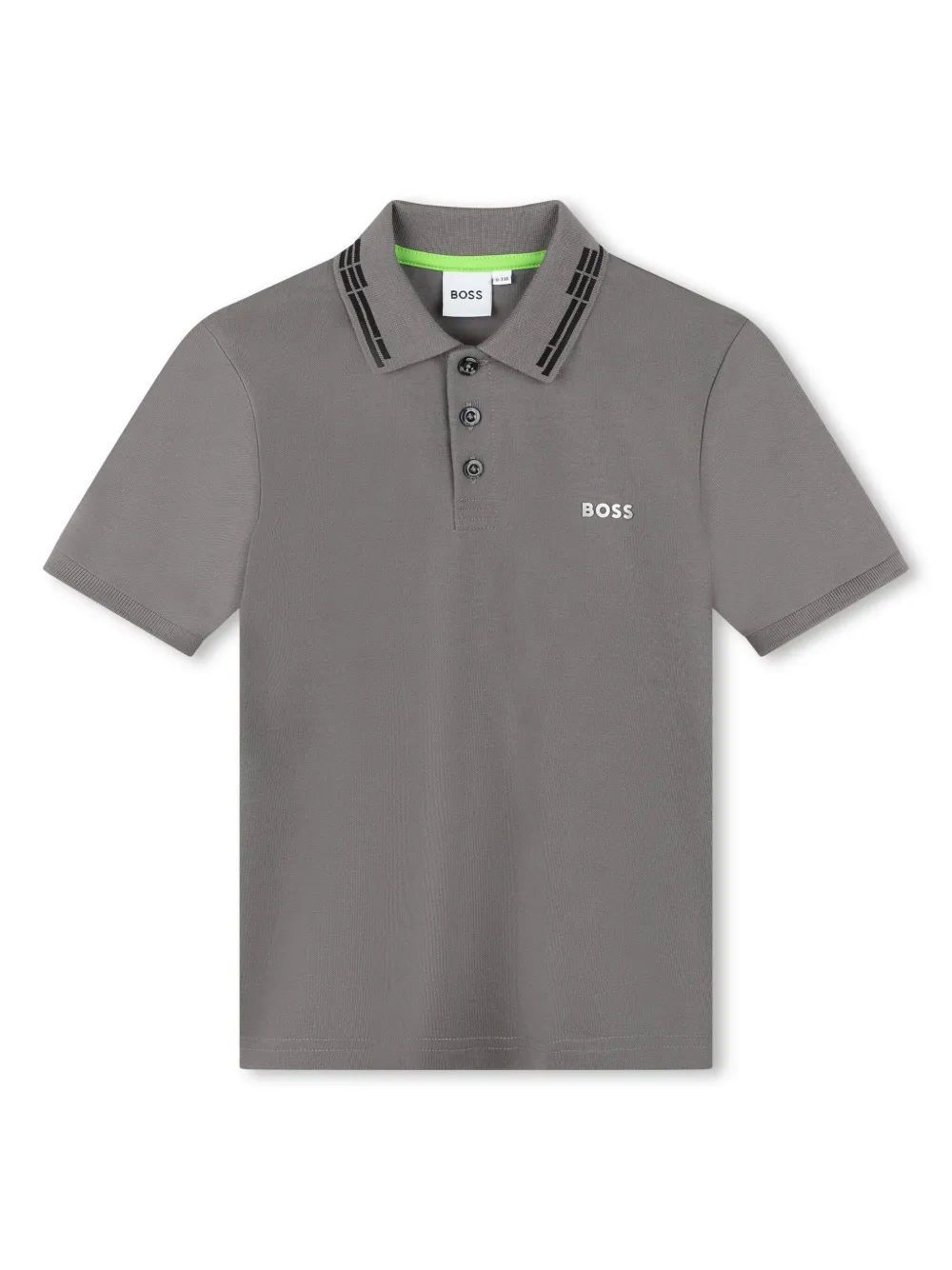 BOSS Kidswear Poloshirt met logoprint Grijs