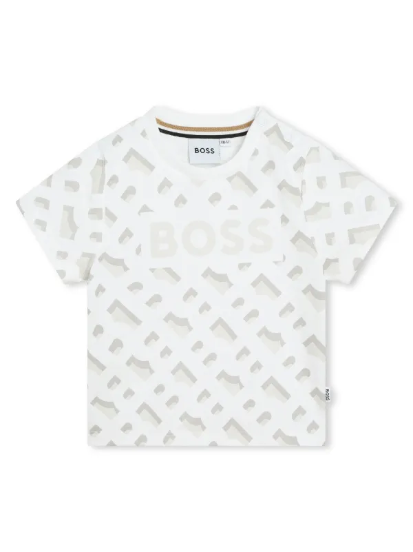BOSS Kidswear モノグラム Tシャツ | ホワイト | FARFETCH JP