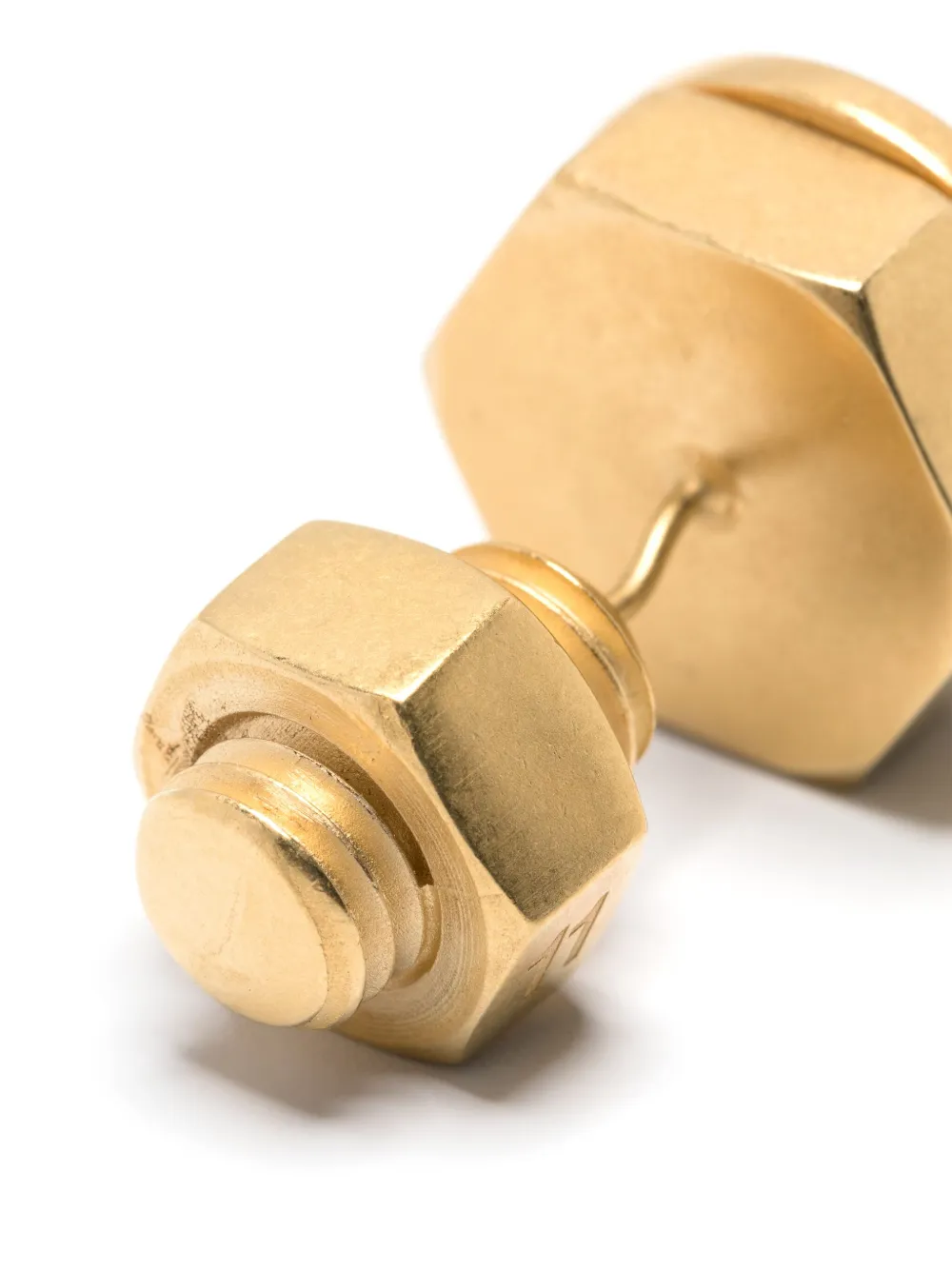 Maison Margiela Bolt And Nut Stud Earring In Gold