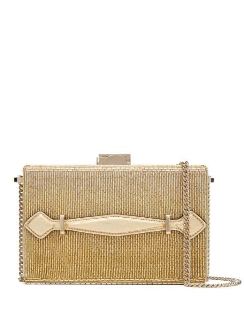 Oscar de la Renta Alibi bugle-bead clutch bag