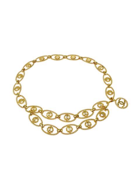 HOT SALE CHANEL 1993 CC gold-plated chain belt Women