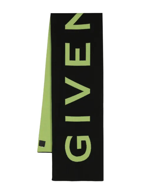 Givenchy logo-intarsia wool scarf