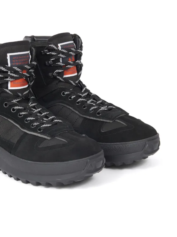 スニーカー MAISON MARGIELA BLACK LEATHER CLIMBER SNEAKERS Maison Margiela Climber high-top Leather Sneakers | Black