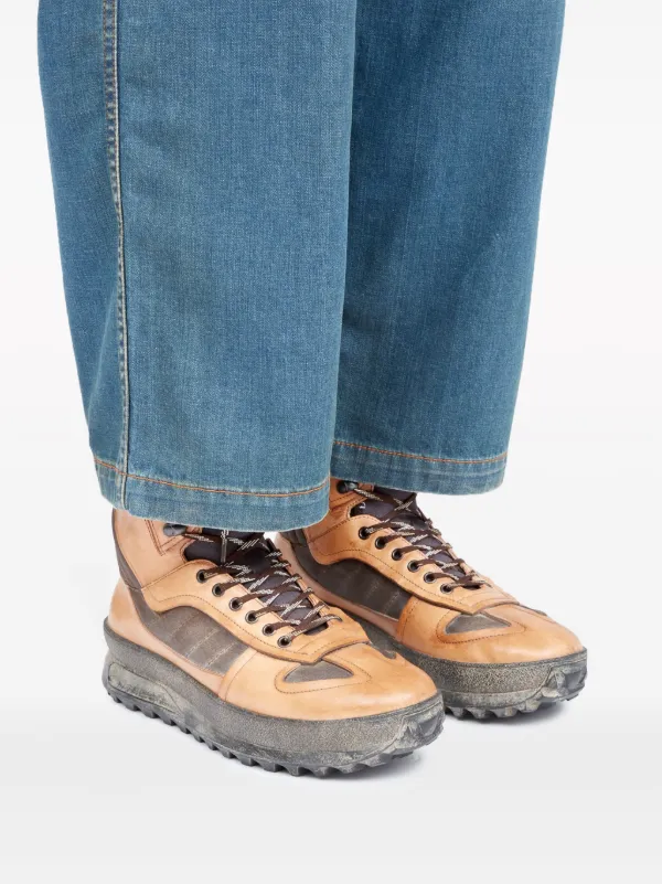 Maison Margiela Climber high-top Leather Sneakers | Brown