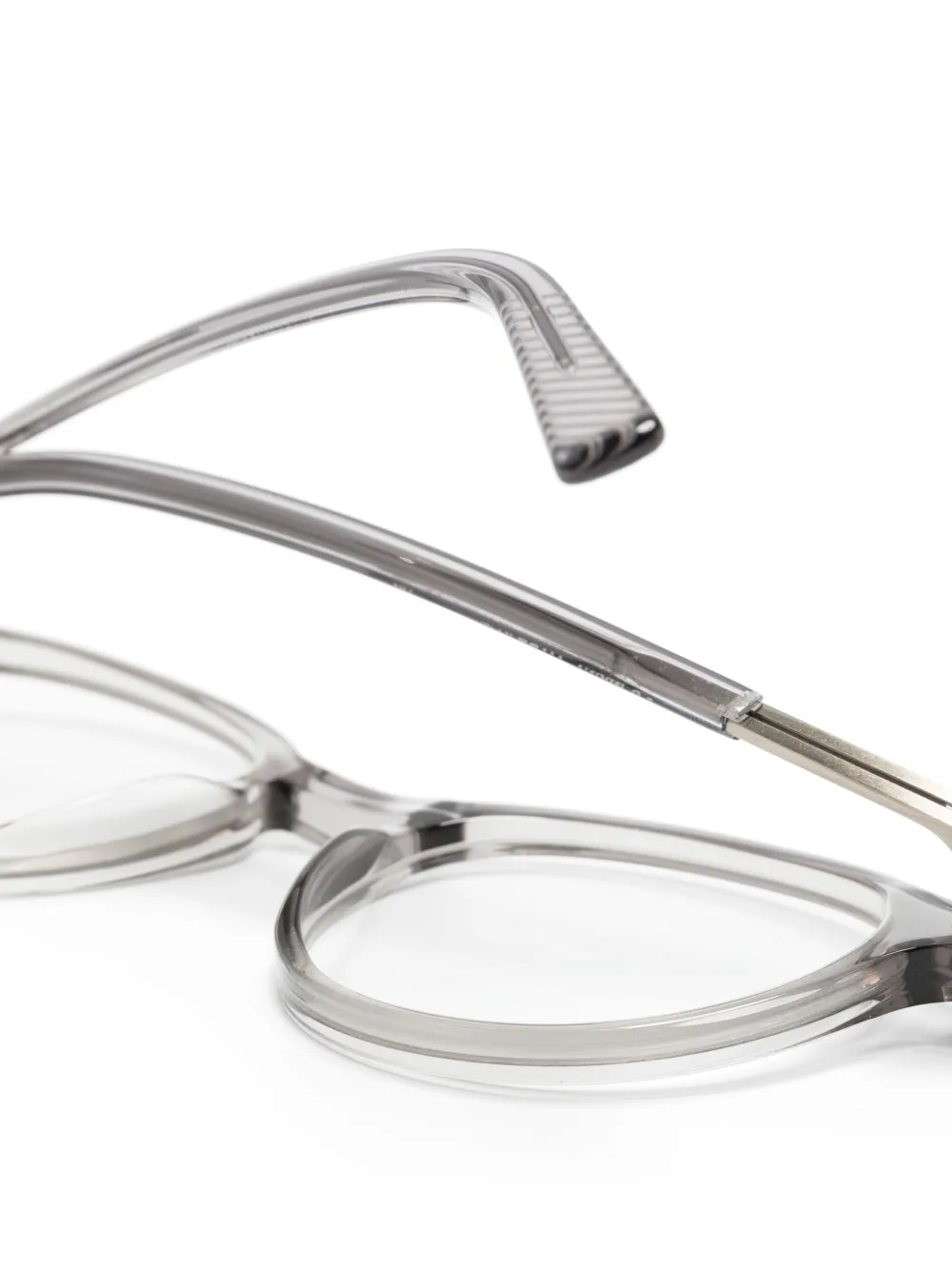 Zegna Bril met rond montuur Grijs