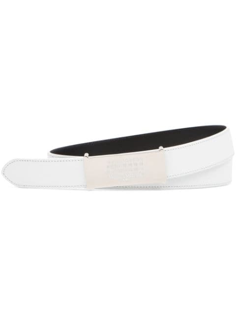 Maison Margiela logo-buckle reversible leather belt