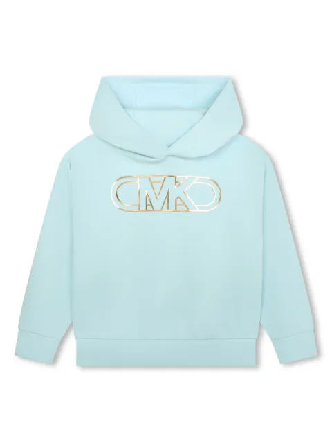 Michael Kors Kids logo-print metallic-effect hoodie