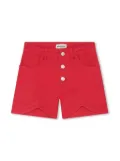 SONIA RYKIEL ENFANT logo-plaque denim shorts - Red