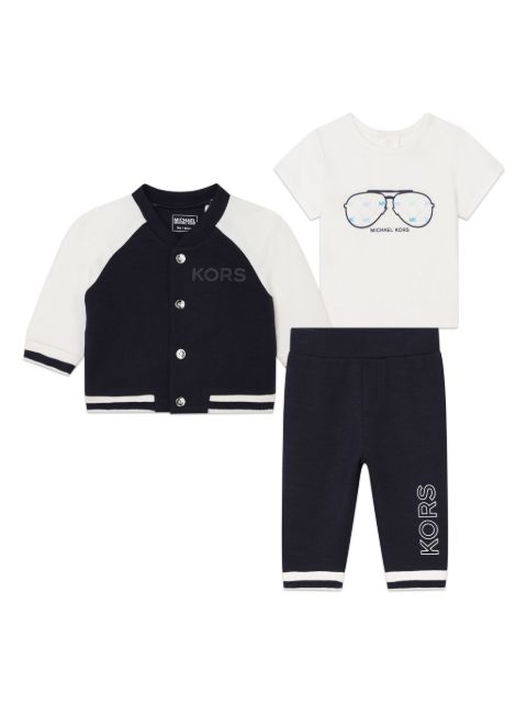 Michael Kors Kids two-tone panelled jersey trousers set