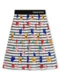 SONIA RYKIEL ENFANT floral-print pleated maxi skirt - White