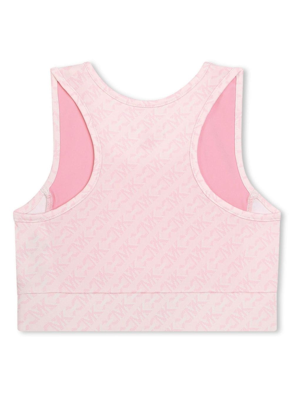 Shop Michael Kors Monogram-pattern Crop Top In Pink