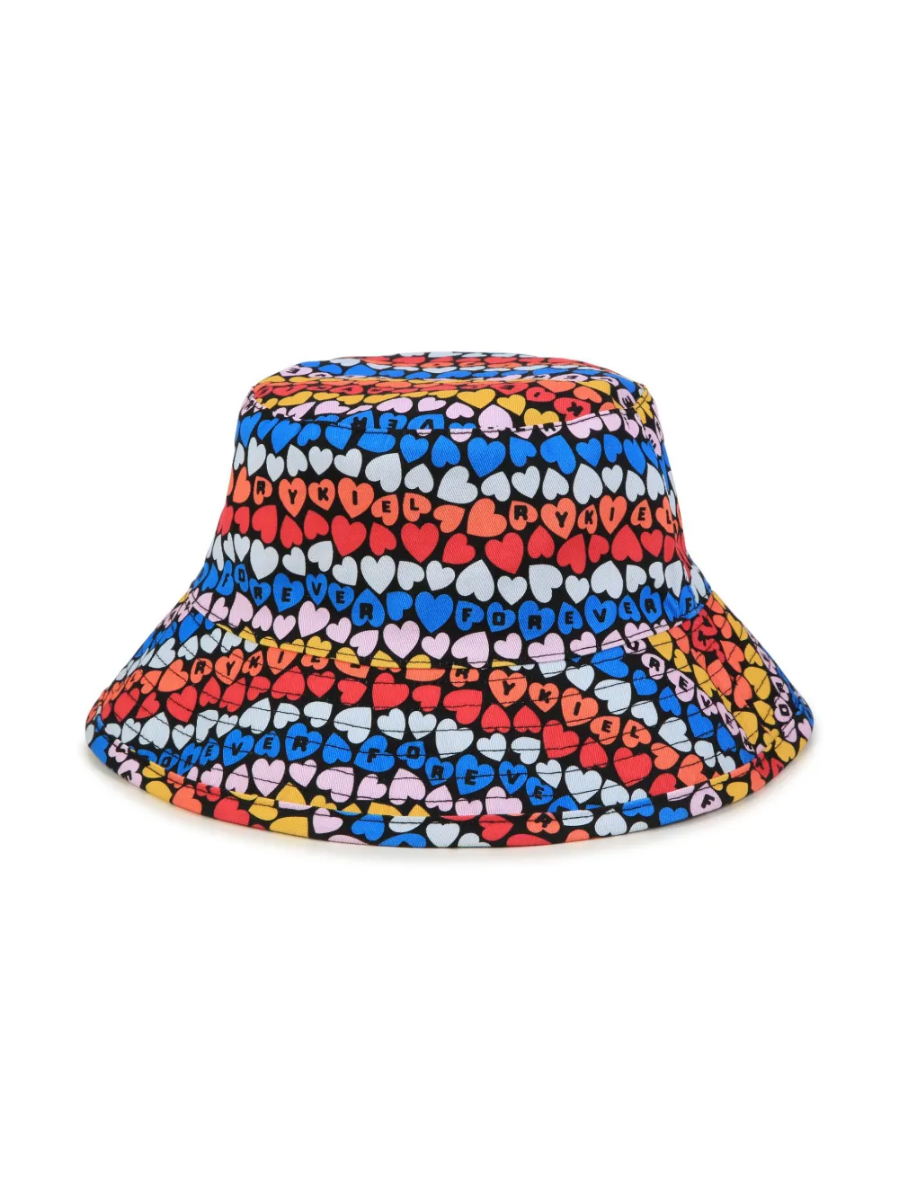 Shop Sonia Rykiel Enfant Reversible Cotton Bucket Hat In Black