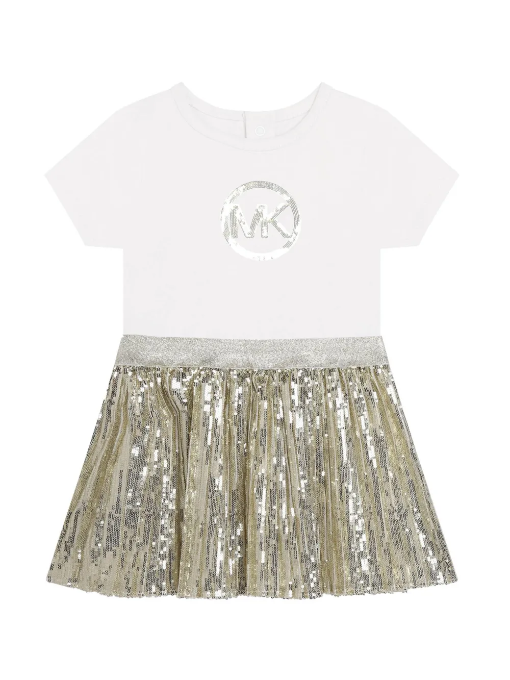 Michael Kors Kids Jurk verfraaid met pailletten Wit