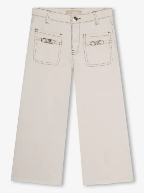 Michael Kors Kids contrast-stitching wide-leg jeans