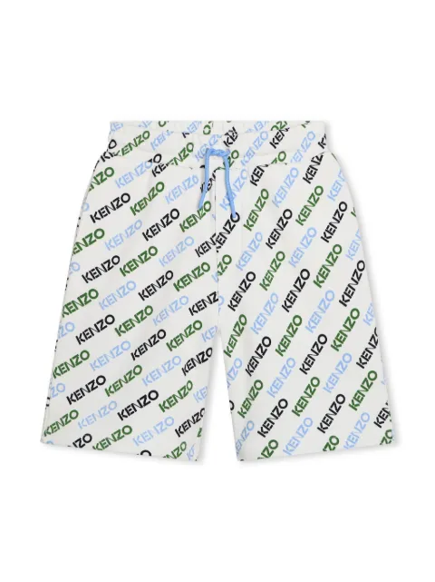 Kenzo Kids logo-print cotton bermuda shorts