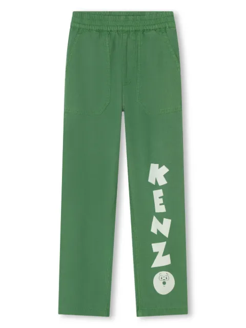 Kenzo Kids logo-print straight-leg trousers