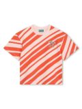 Kenzo Kids Boke-flower striped T-shirt - Orange