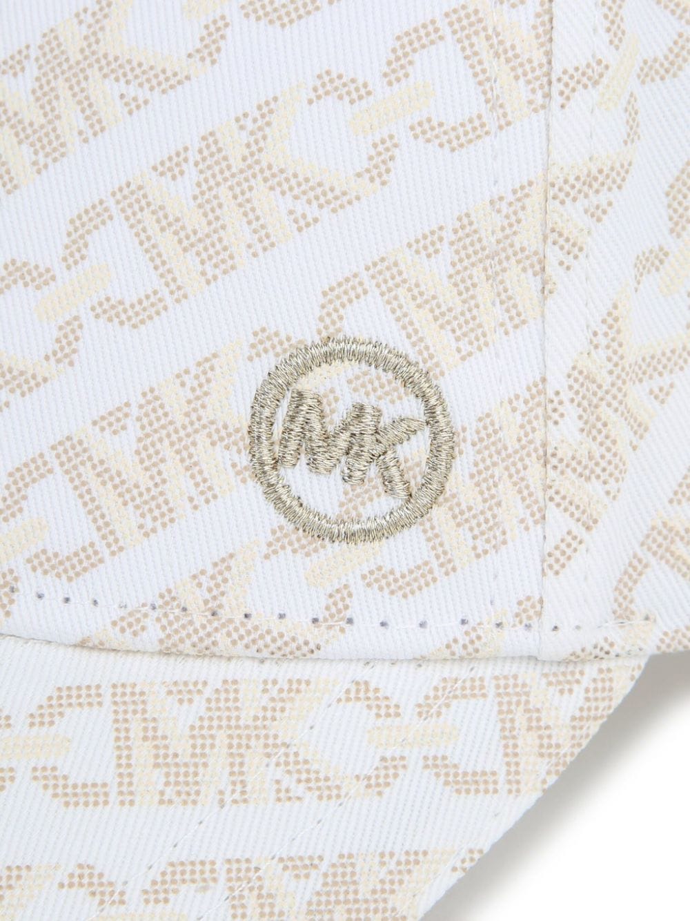 Shop Michael Kors Logo-print Cotton Baseball Cap In White