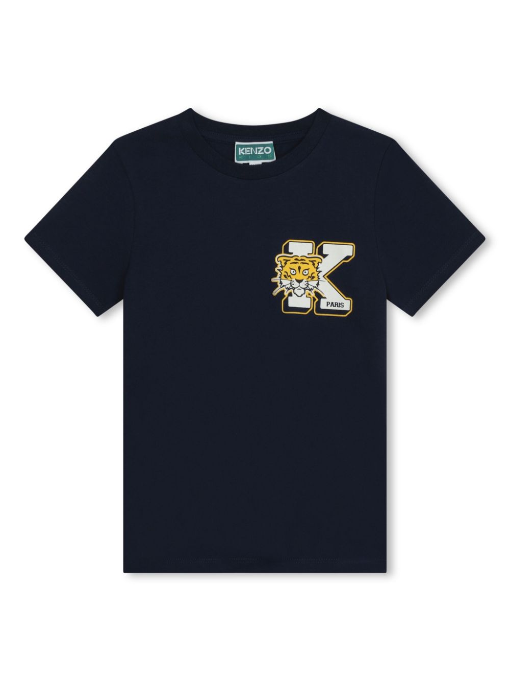Kenzo Kids' Logo-print Organic-cotton T-shirt In Blue