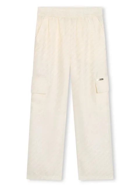 Michael Kors Kids monogram-pattern satin track pants