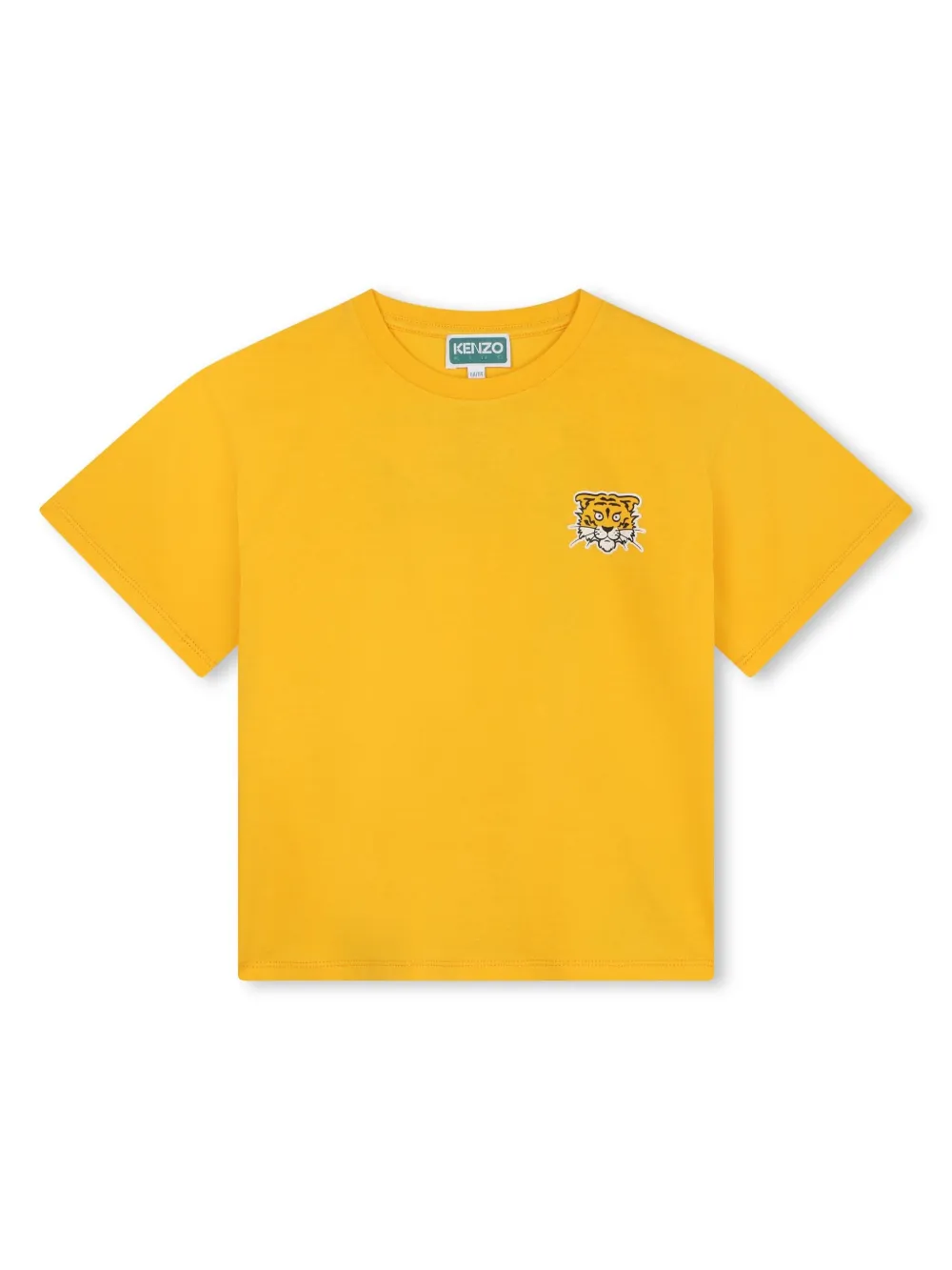 Kenzo Kids' Logo印花棉t恤 In Yellow