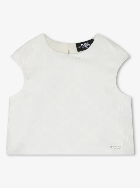 Karl Lagerfeld Kids monogram-pattern sleeveless top