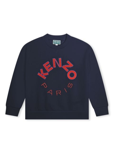 Kenzo Kids logo-embroidered cotton sweatshirt