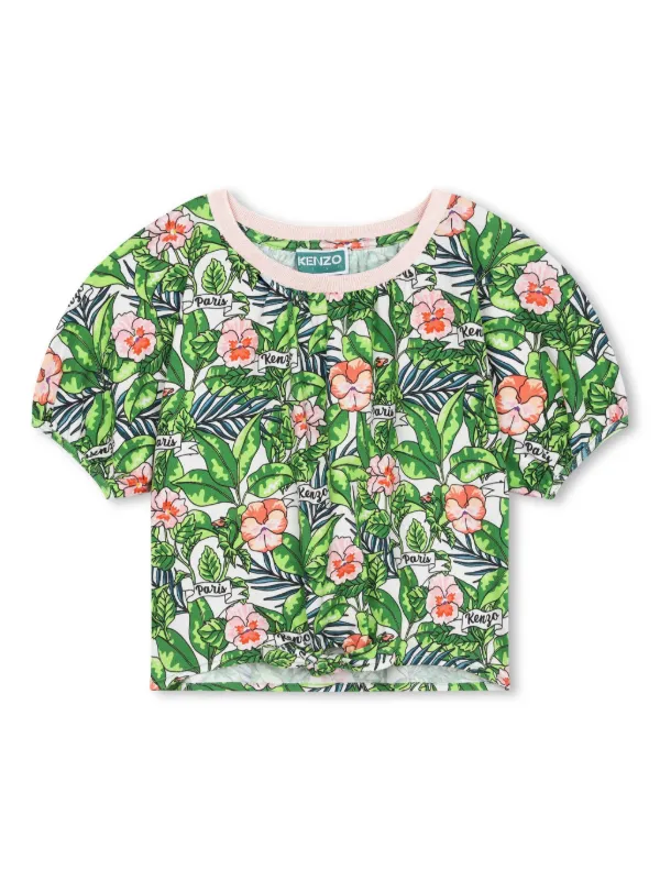 Kenzo Kids Camiseta Con Motivo Floral Boke Verde FARFETCH ES